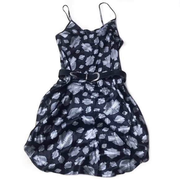 Harley-Davidson Dresses & Skirts - Authentic black Harley Davidson satin slip dress